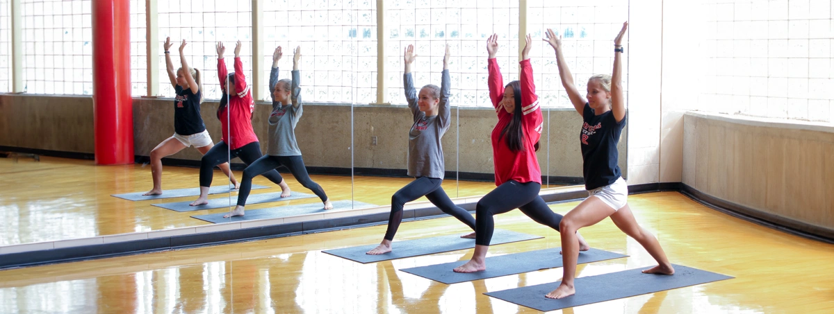 Students exercising